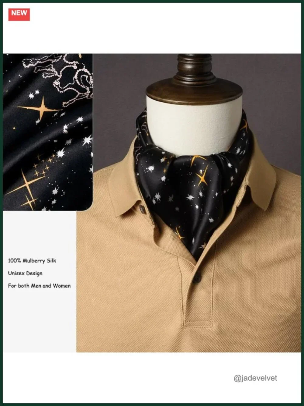 100% Mulberry Silk Small Square Scarf Digital Printed Neckerchief Lightweight